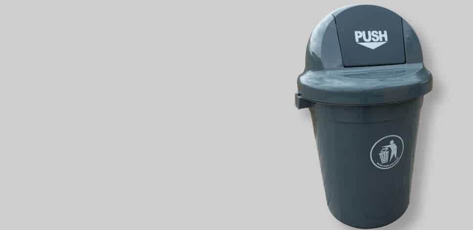 Poubelle plastique couvercle basculant